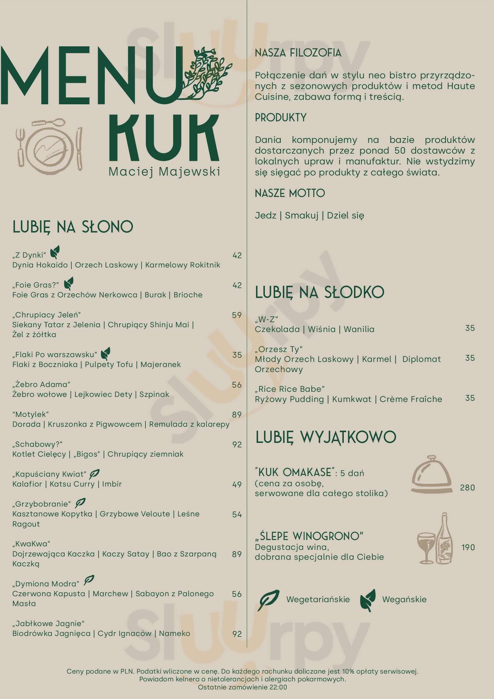 Kuk Restaurant Warszawa Menu - 1