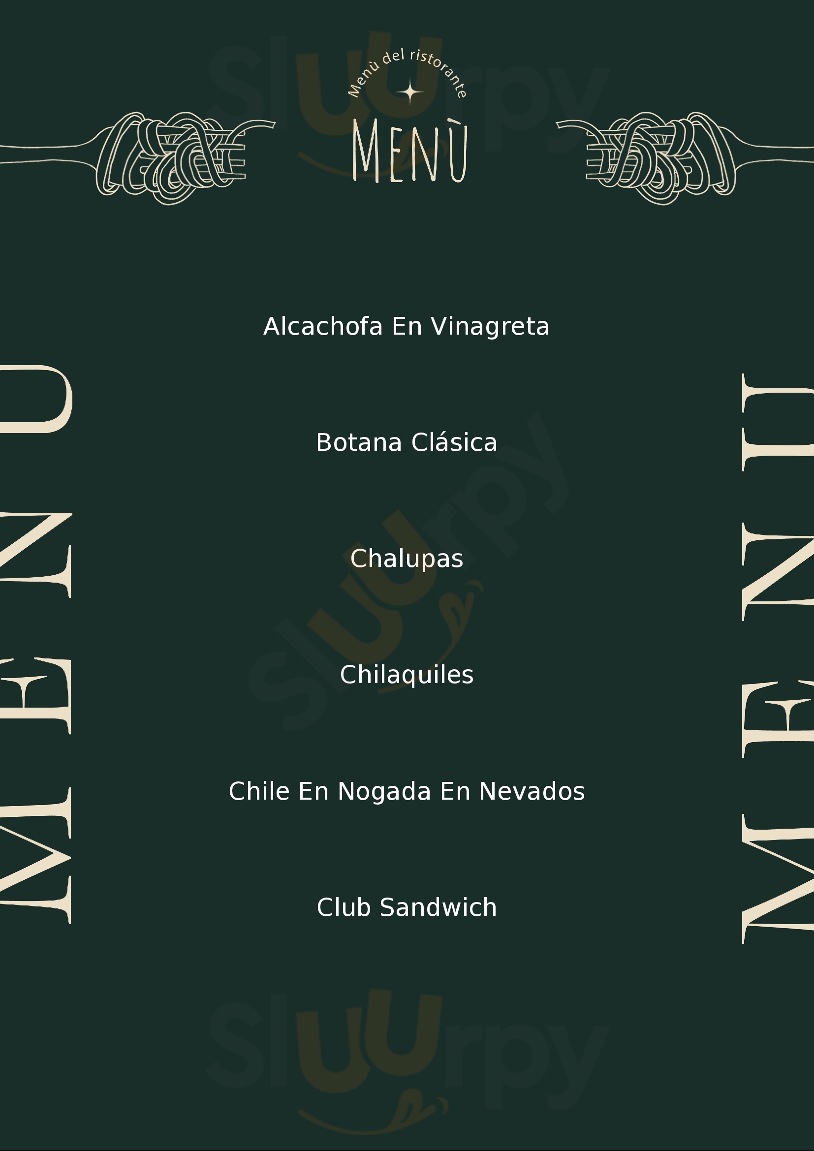 Restaurante Nevados 1921 Puebla Menu - 1