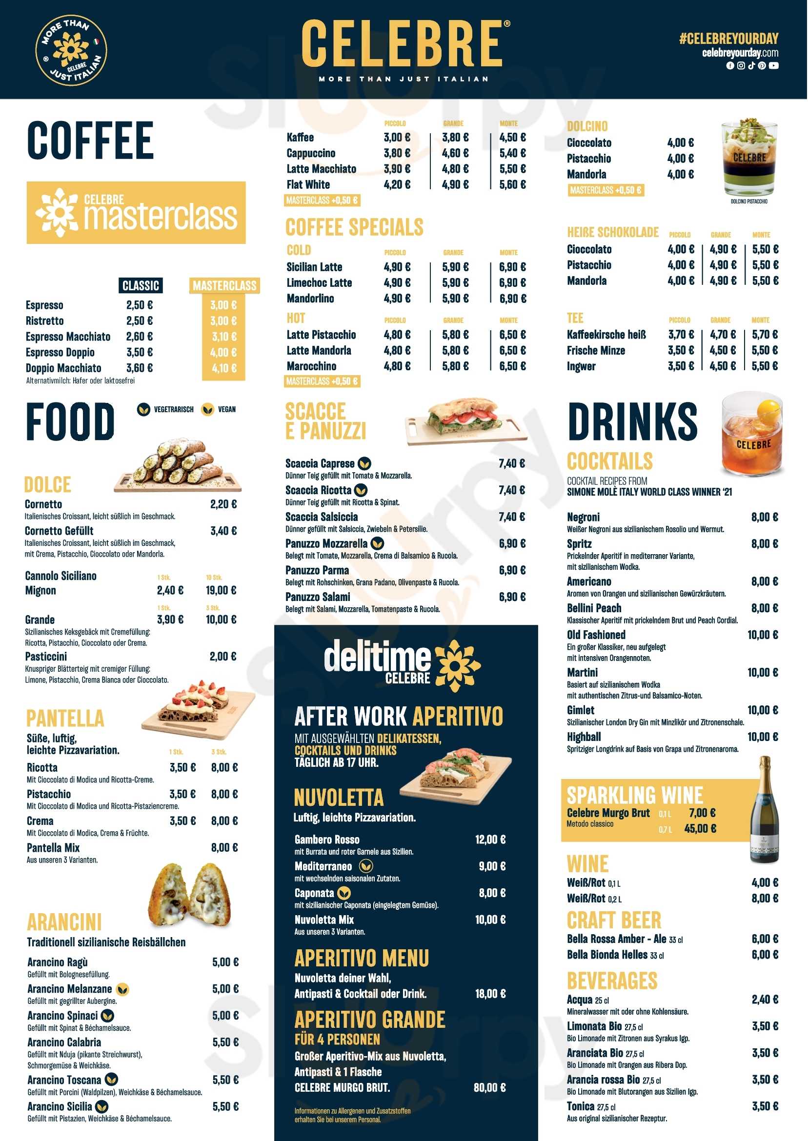 Celebre München Menu - 1