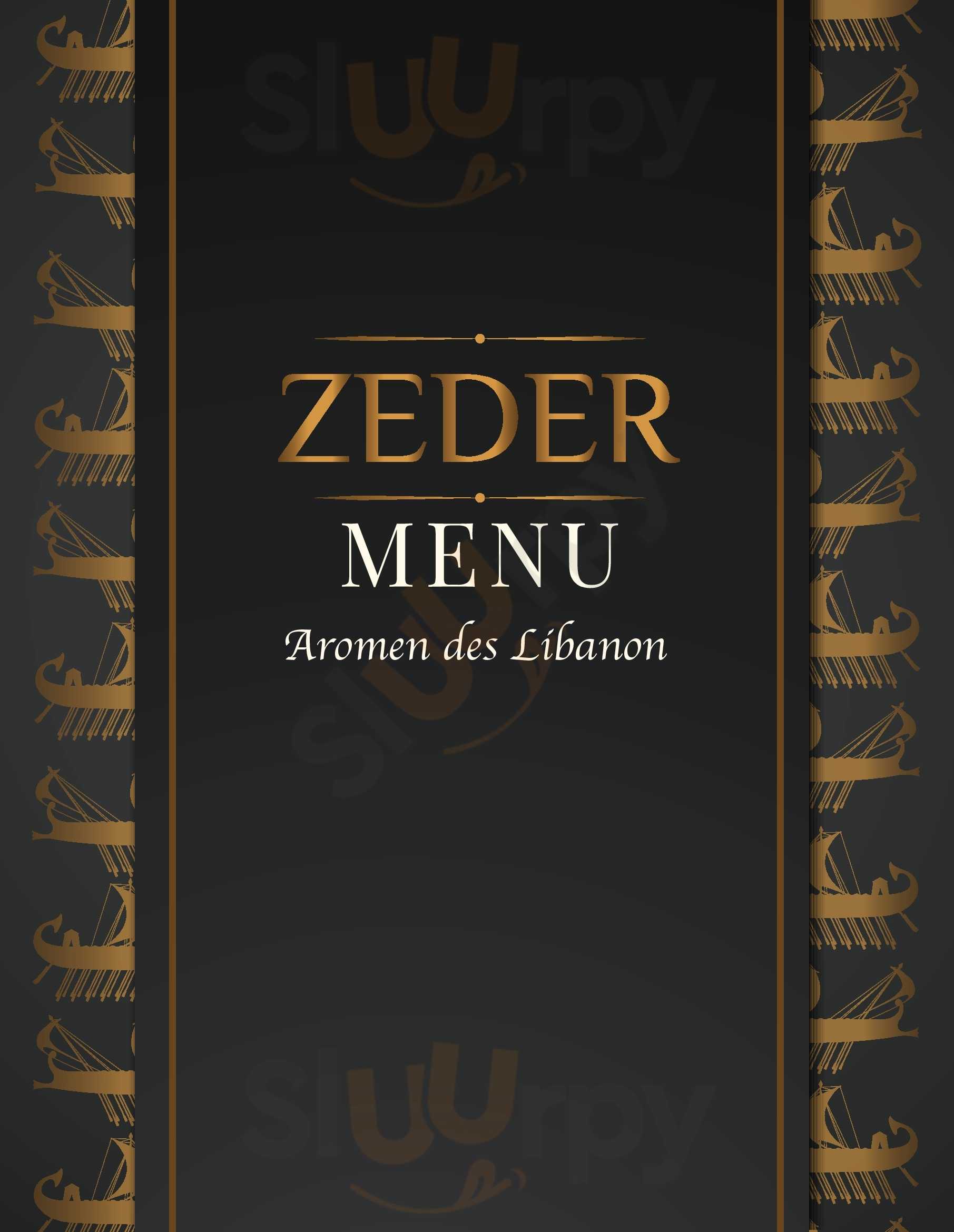 Zeder Restaurant Hagen Menu - 1