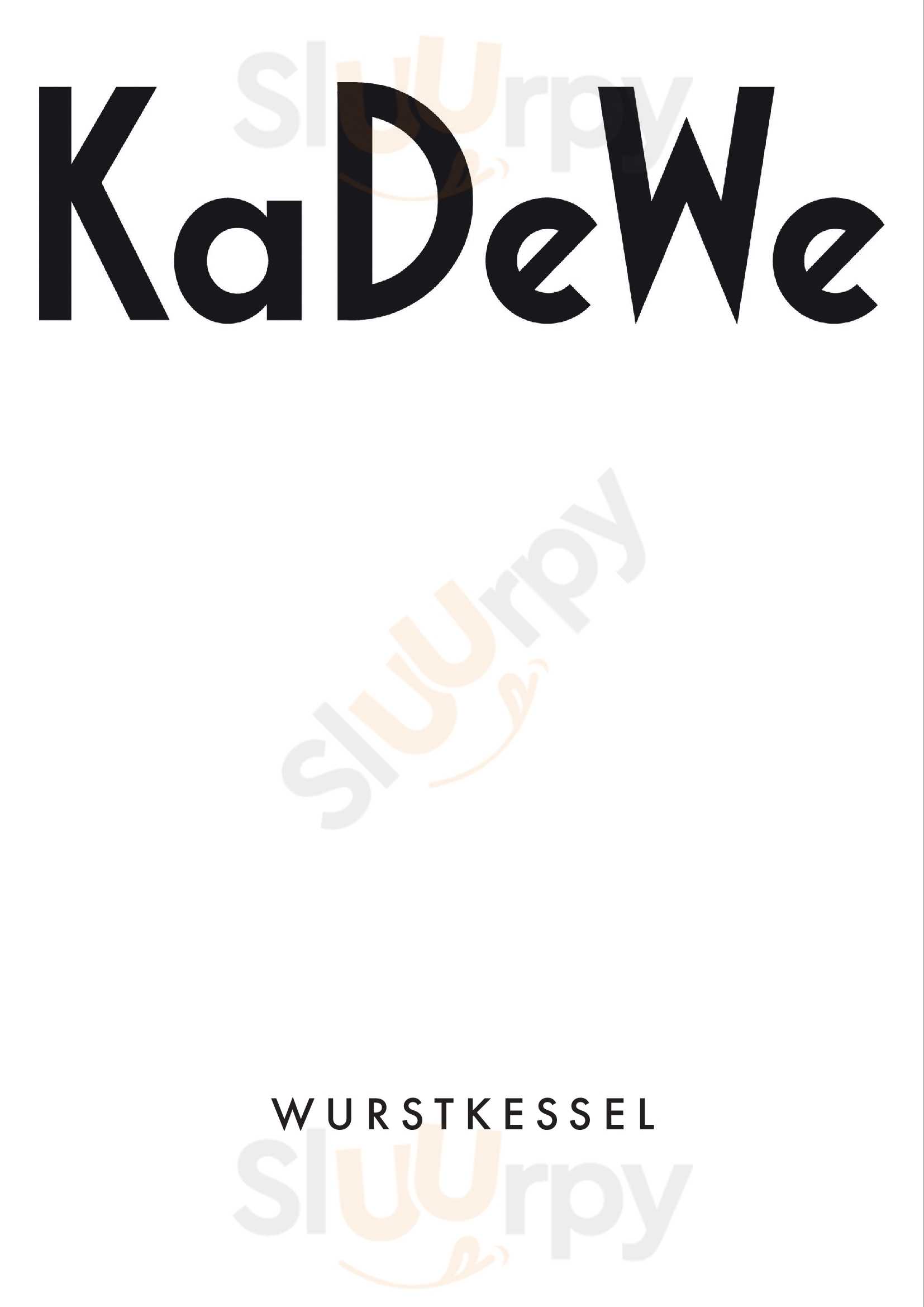 Wurstkessel Im Kadewe Berlin Menu - 1
