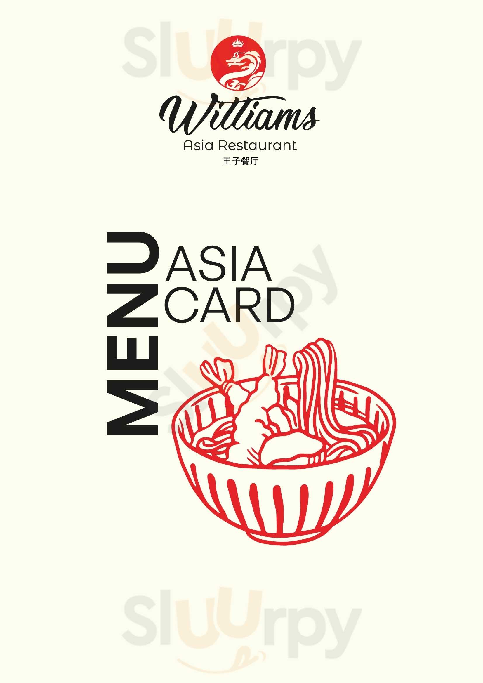 William's Asia Restaurant Winterthur Menu - 1