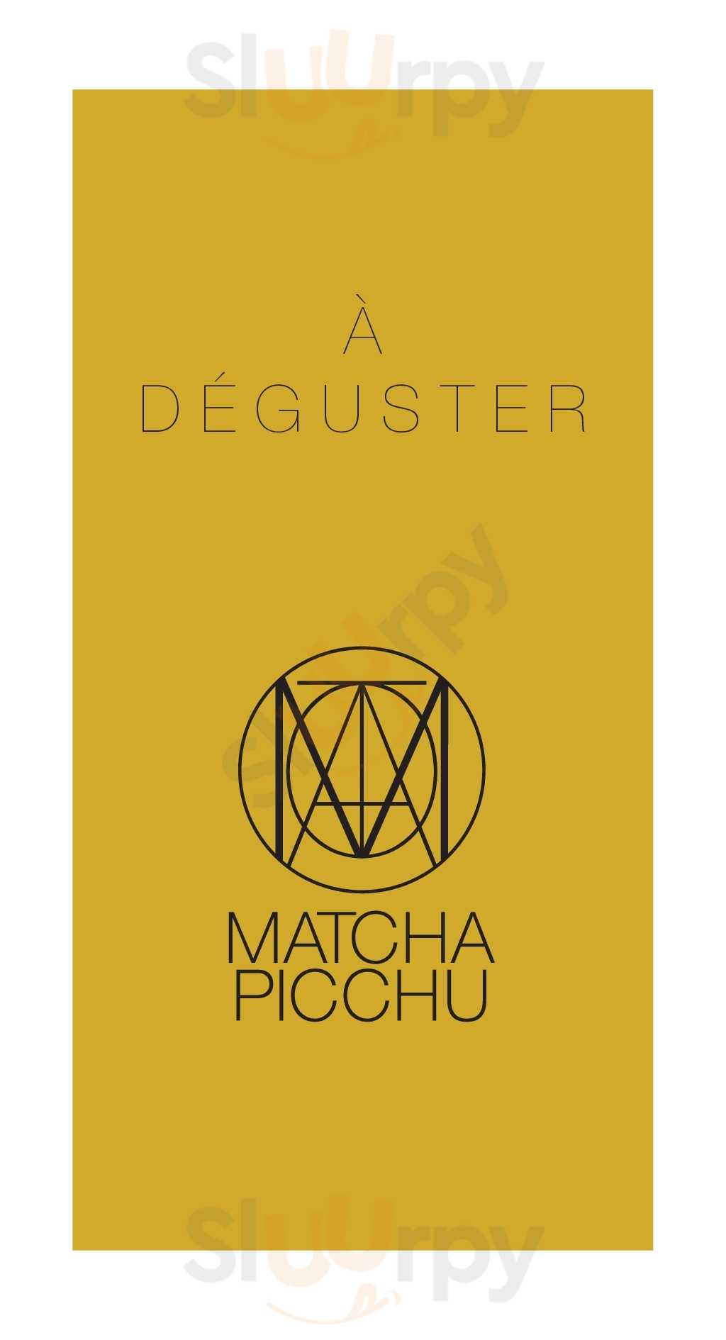 Matcha Picchu Lausanne Menu - 1
