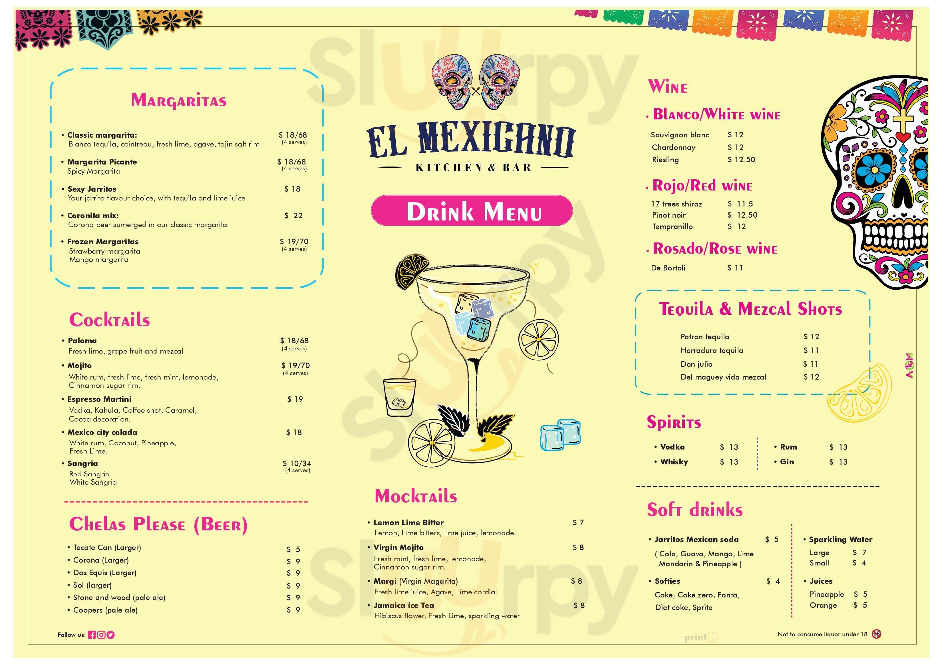 El Mexicano Kitchen & Bar Adelaide Menu - 1