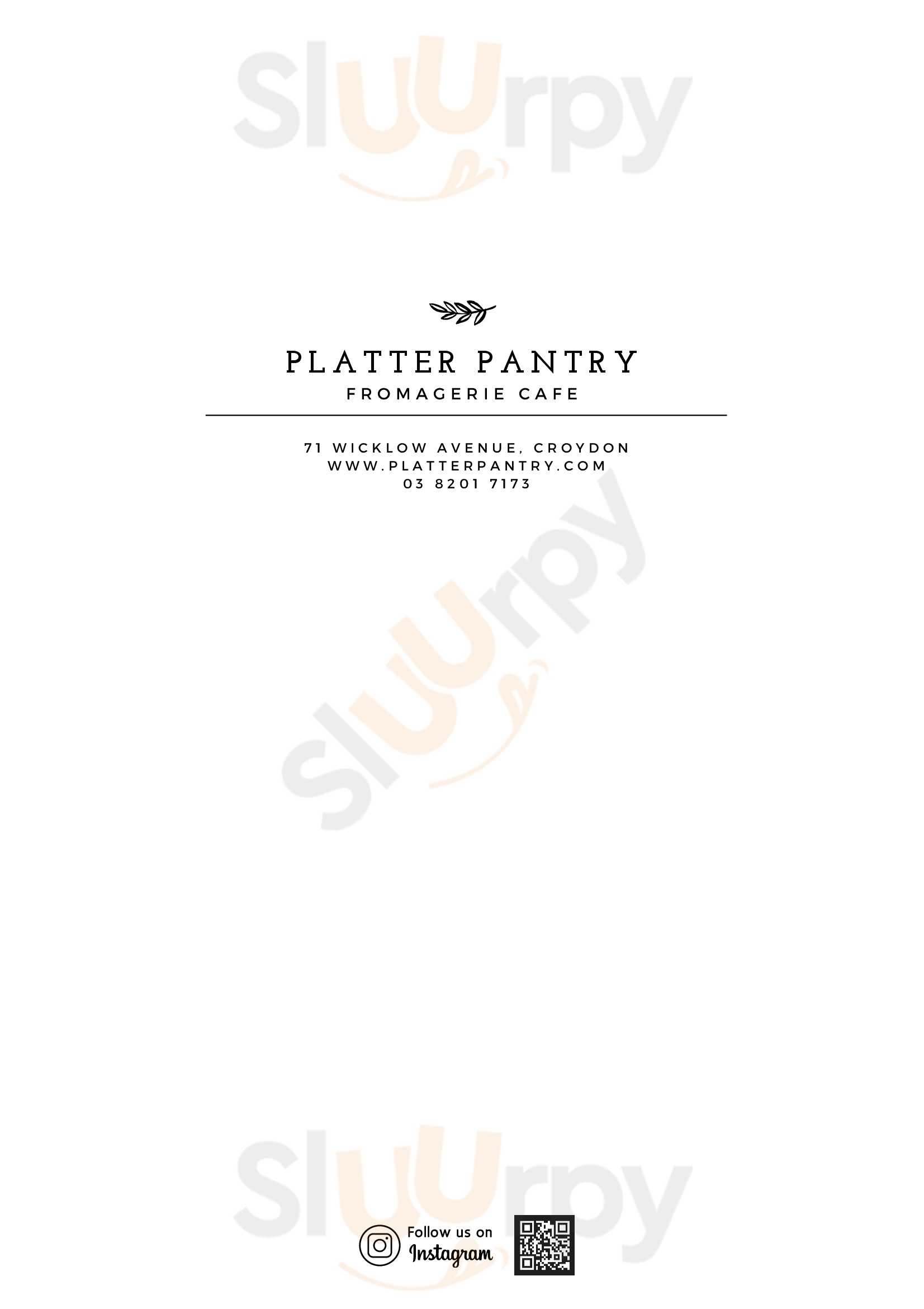 Platter Pantry Croydon Menu - 1