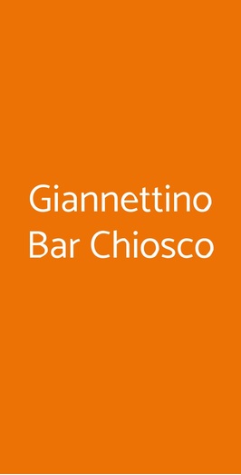 Giannettino Bar Chiosco, Palermo