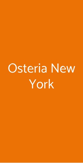 Osteria New York, Broccostella