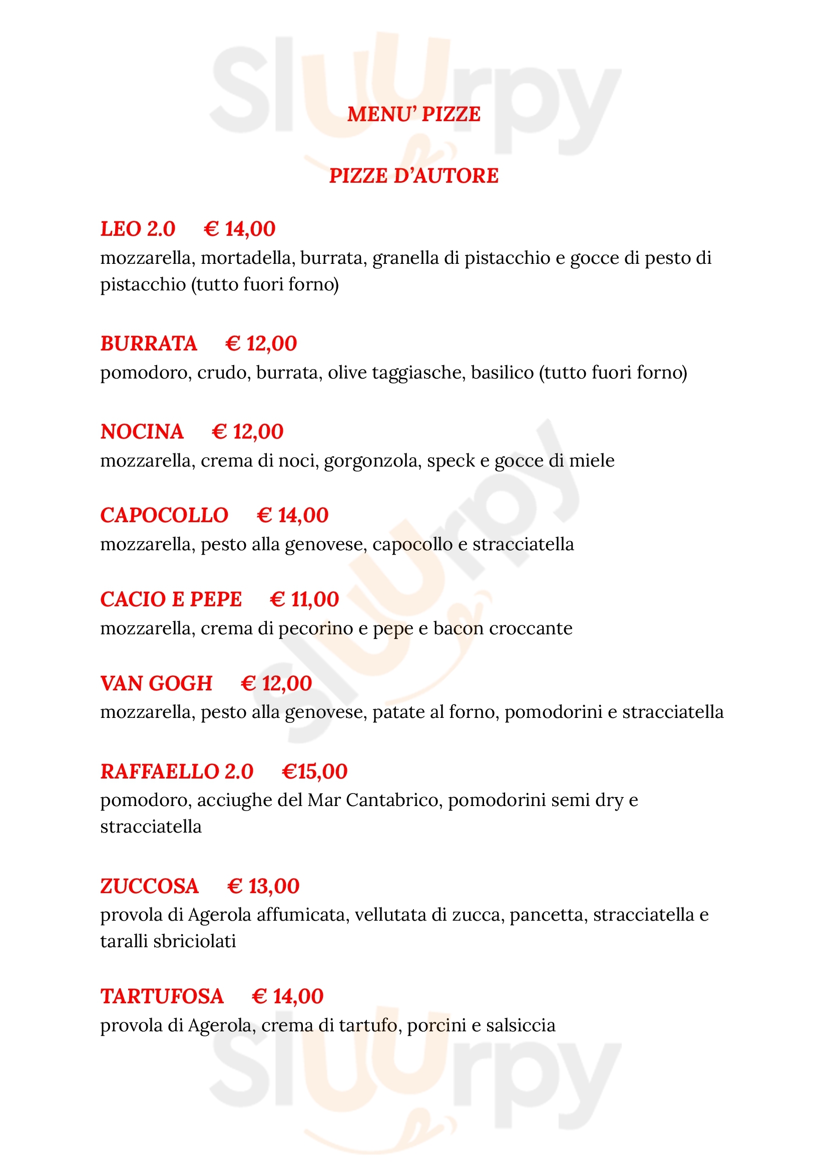 Pizzeria Mirò Calderara di Reno Menu - 1