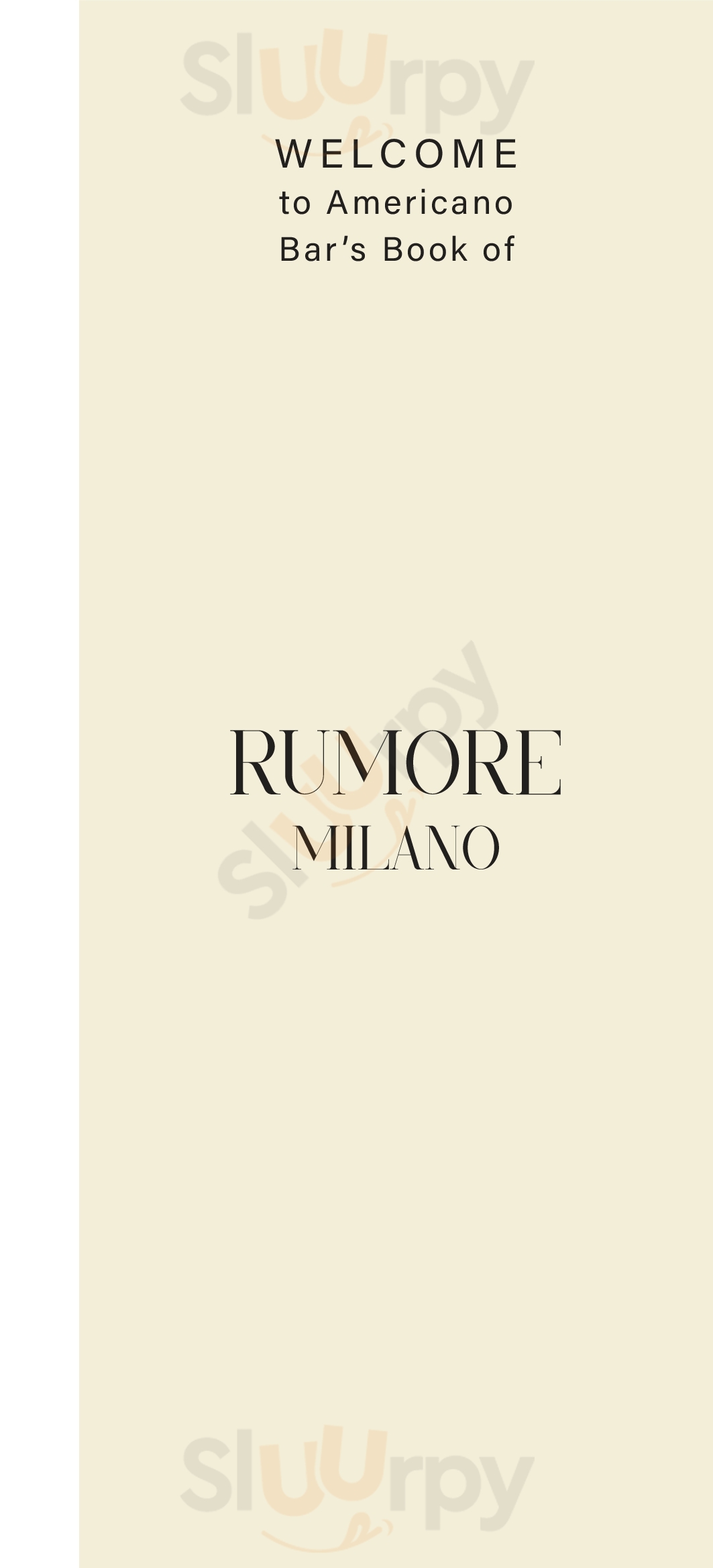 Rumore Bar Milano Menu - 1