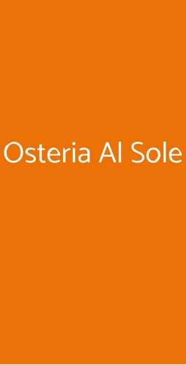 Osteria Al Sole, Montebelluna