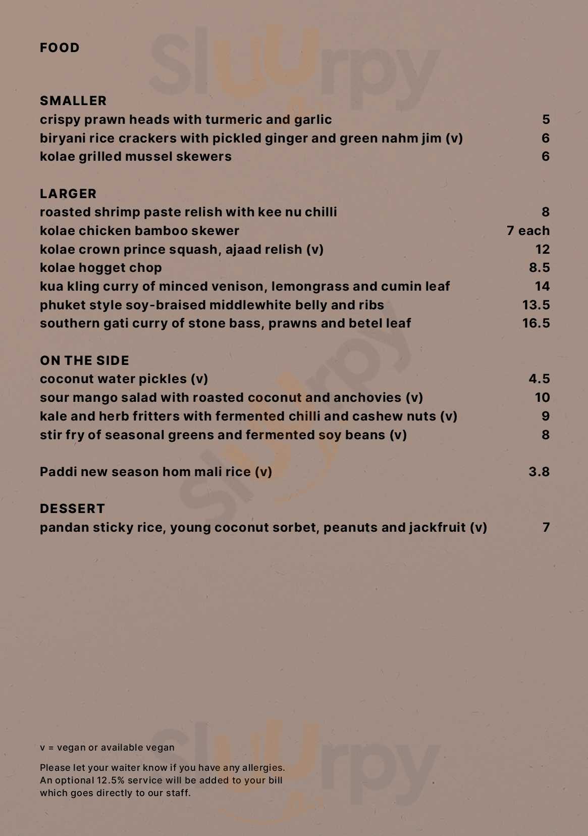 Kolae London Menu - 1