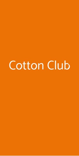 Cotton Club, Roma