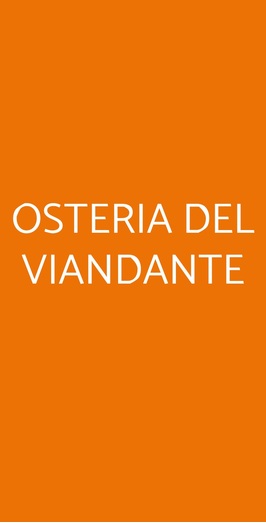 Osteria Del Viandante, Rubiera