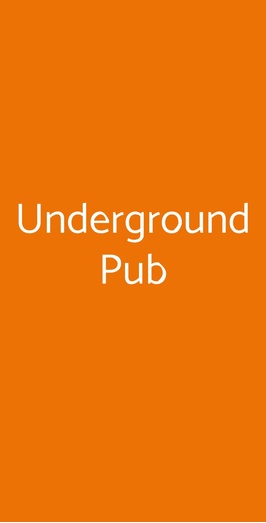 Underground Pub - Burger & Steakhouse, Porto Cesareo