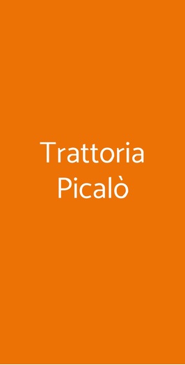 Trattoria Picalò
