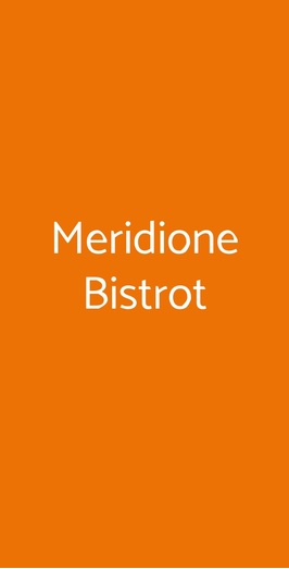 Meridione Bistrot