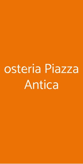 Osteria Piazza Antica, Gallipoli