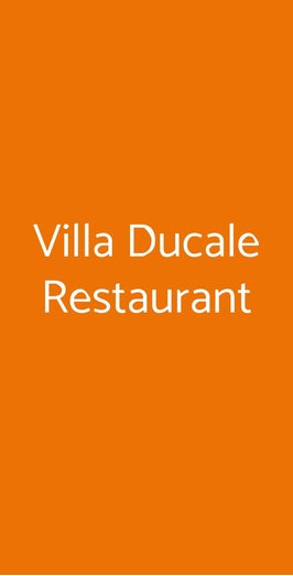 Villa Ducale Restaurant, Parma